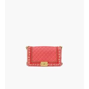 CHANEL Pink Tweed Boy Bag A-A27709